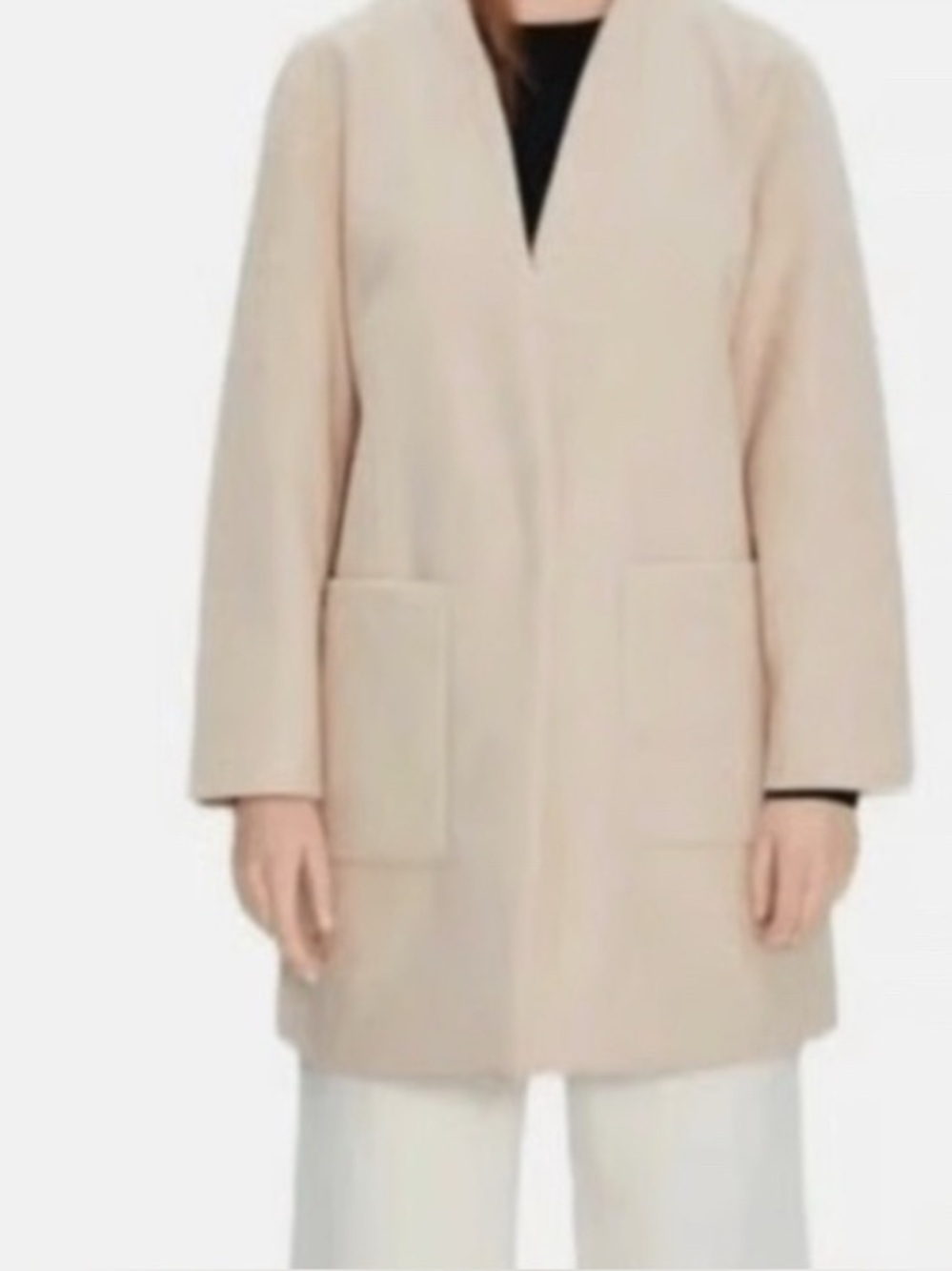 Zara Cream faux wool  basic fall jacket for Women